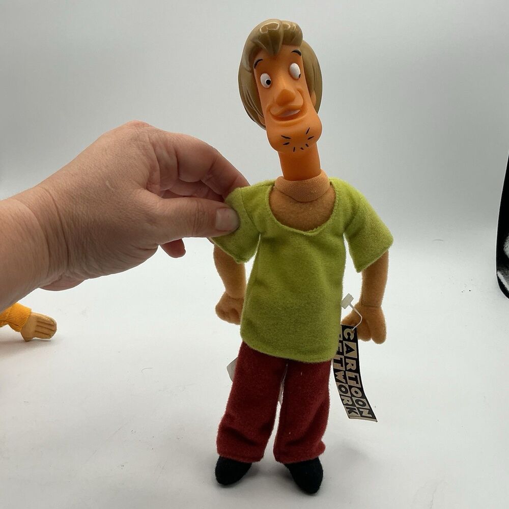 Vintage 1998 Scooby Doo Shaggy Doll Plush with Vinyl Head Cartoon Network